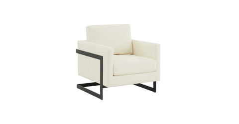 Lincoln Modern Upholstered Accent Armchair With Gold/Black Metal Frame