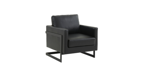 Lincoln Modern Upholstered Accent Armchair With Gold/Black Metal Frame