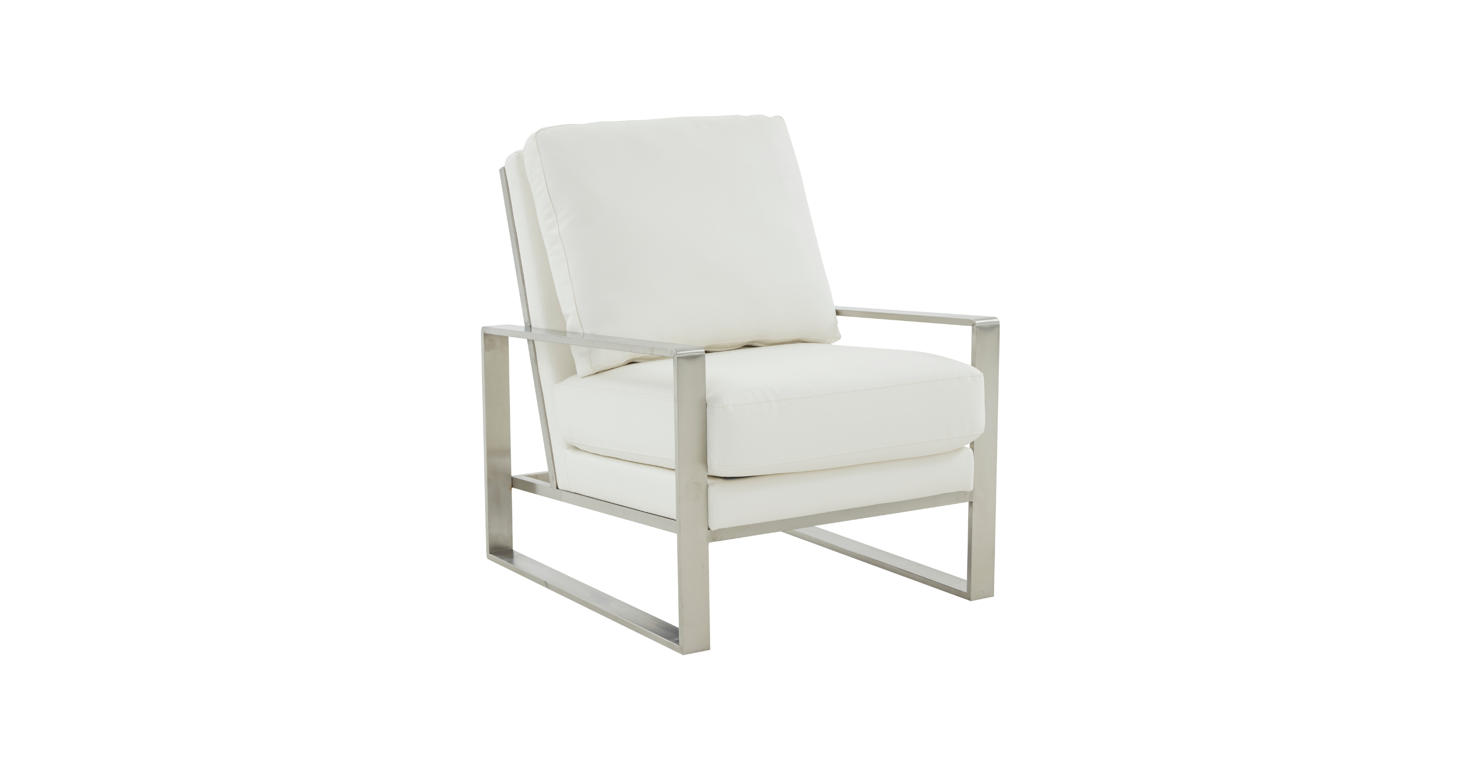 Jefferson Accent Armchair with Upholstered and Gold/Silver Metal Frame