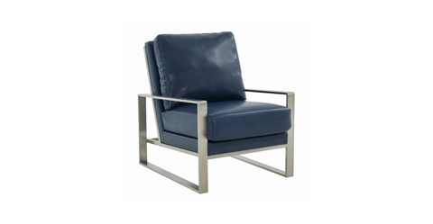 Jefferson Accent Armchair with Upholstered and Gold/Silver Metal Frame