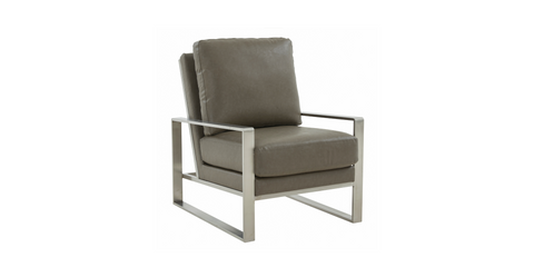 Jefferson Accent Armchair with Upholstered and Gold/Silver Metal Frame