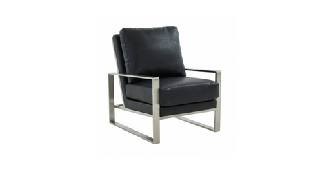 Jefferson Accent Armchair with Upholstered and Gold/Silver Metal Frame