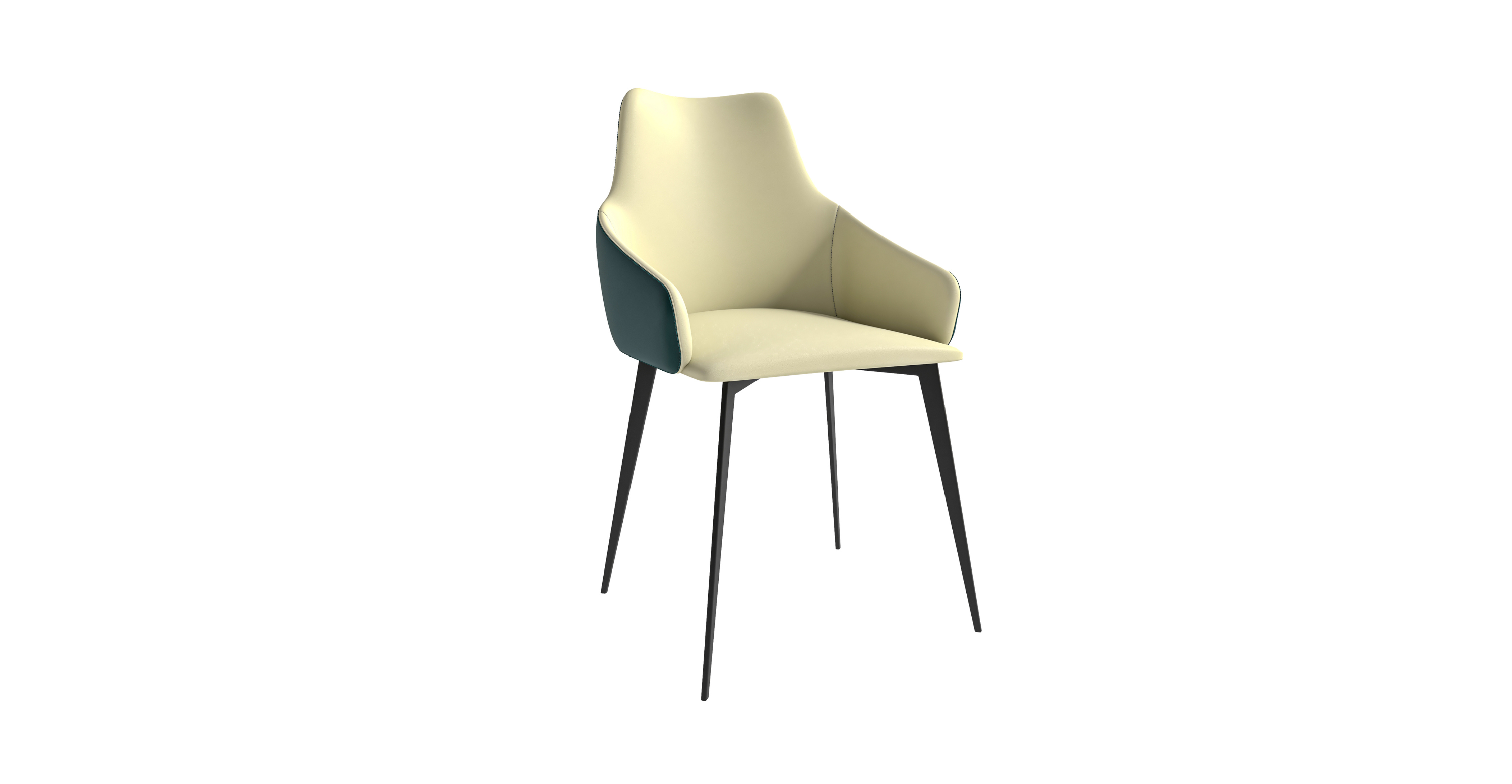 Sonnet Dining Chair Ergonomic Design with Upholstered Seating and Sturdy Iron Legs