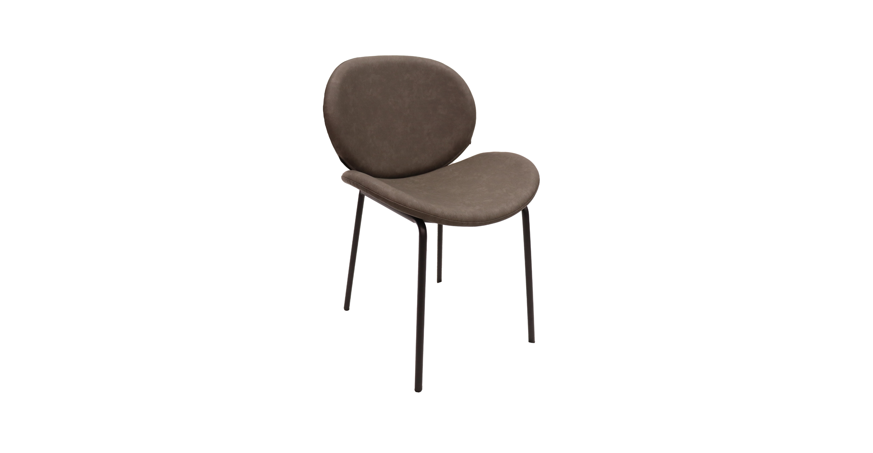 Servos Modern Dining Side Chair with Upholstered Seat and Powder Coated Iron Frame Set of 2