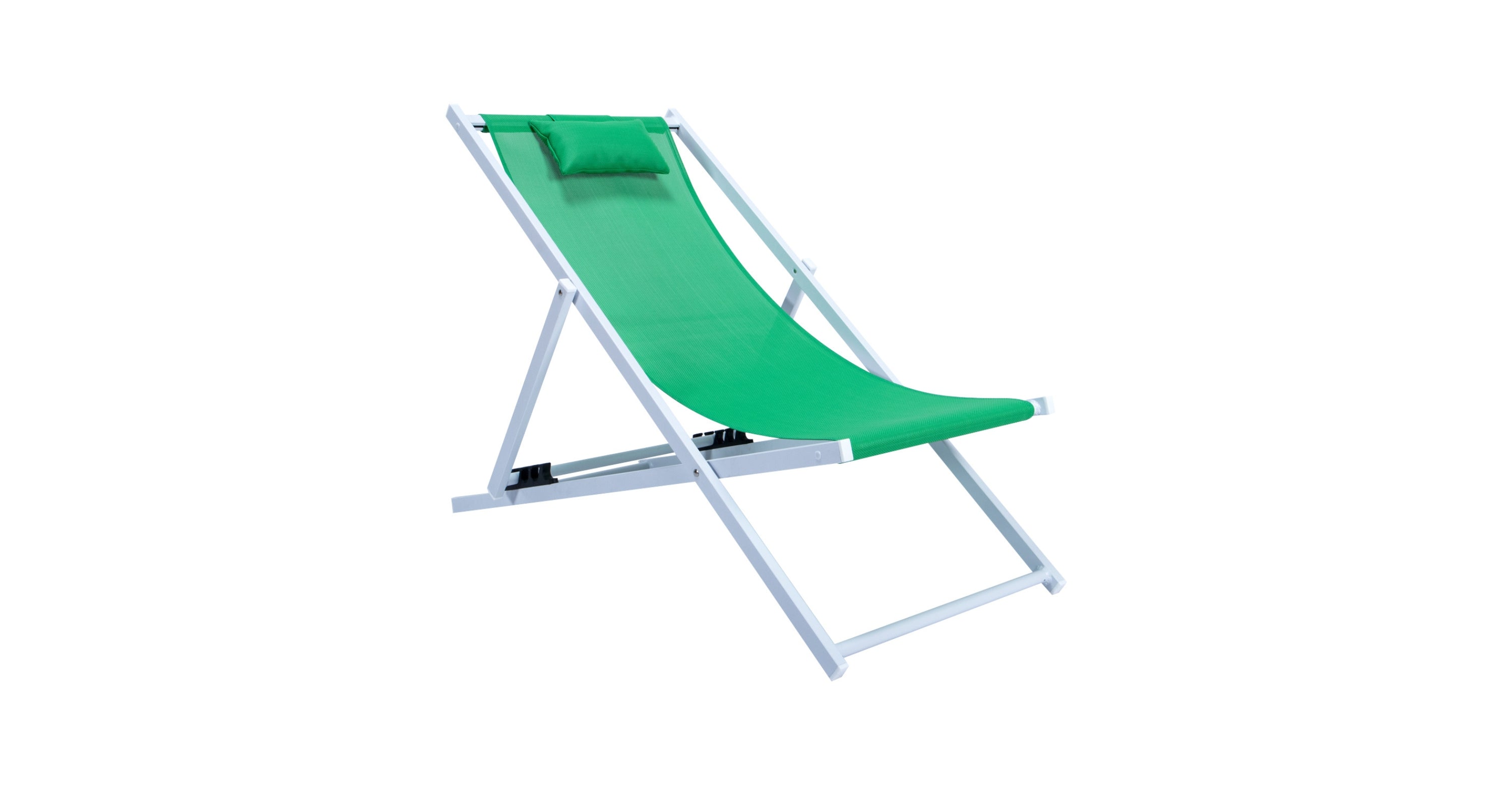 Sunset Outdoor Sling Lounge Chair With Headrest Cushion