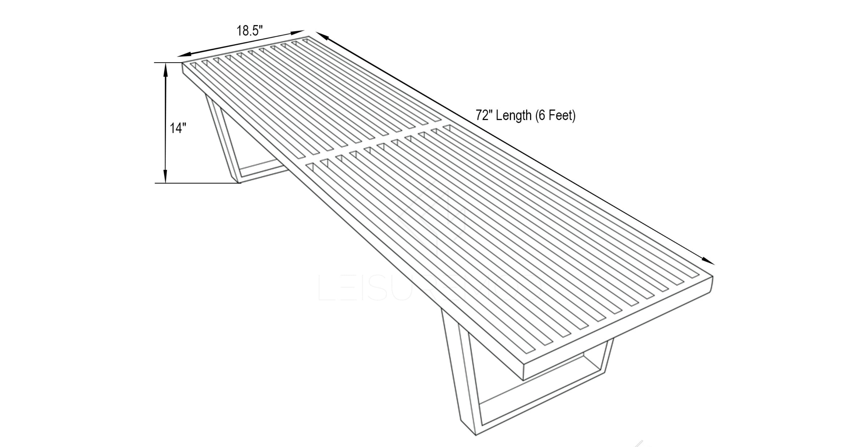 Mid-Century Stainless Steel Platform Bench