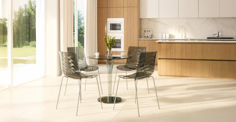 Astor Dining Chair Modern ABS Plastic Side Chair with Stainless-Steel Legs