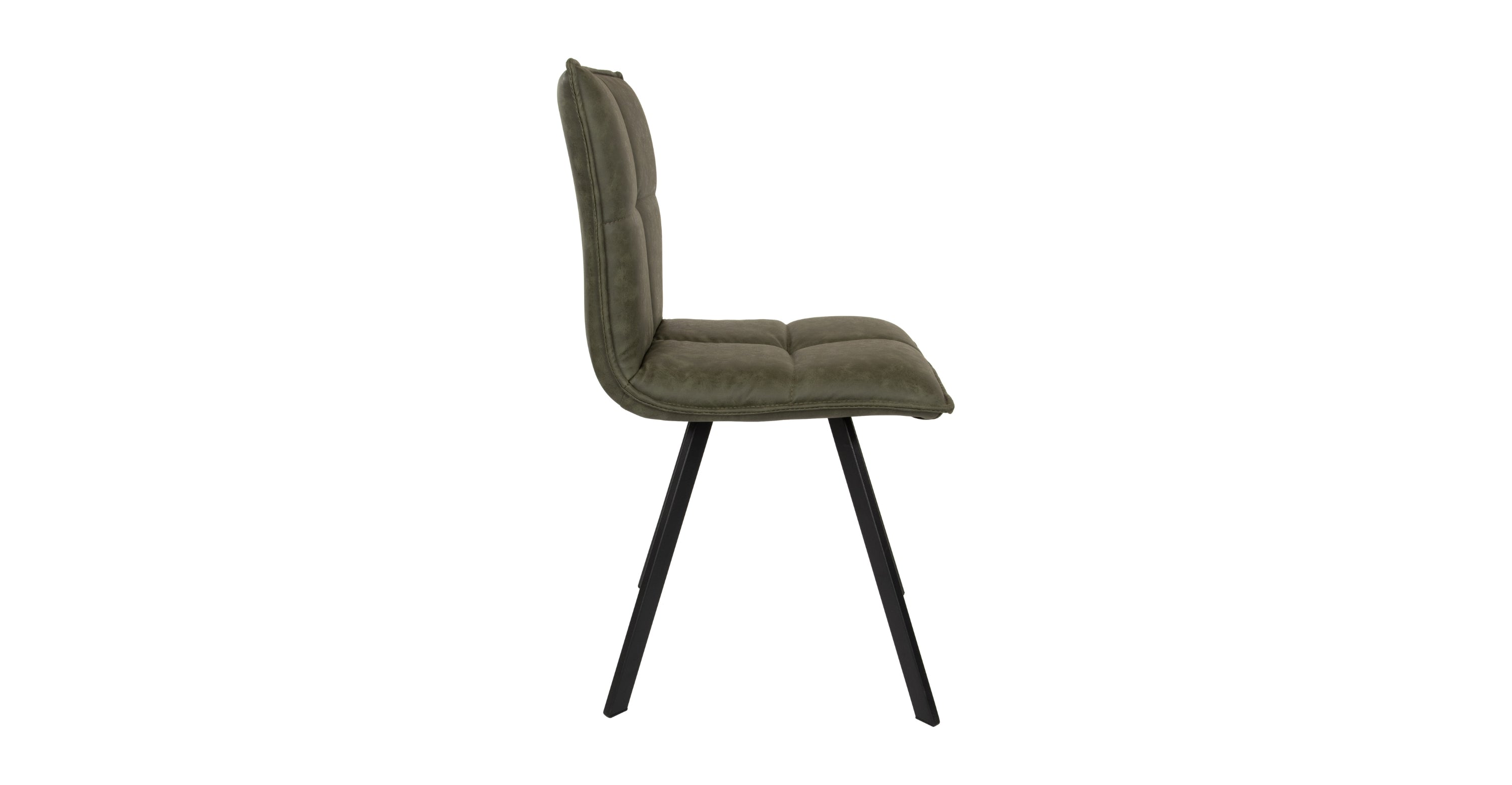 Wesley Leather Dining Chair With Iron Legs