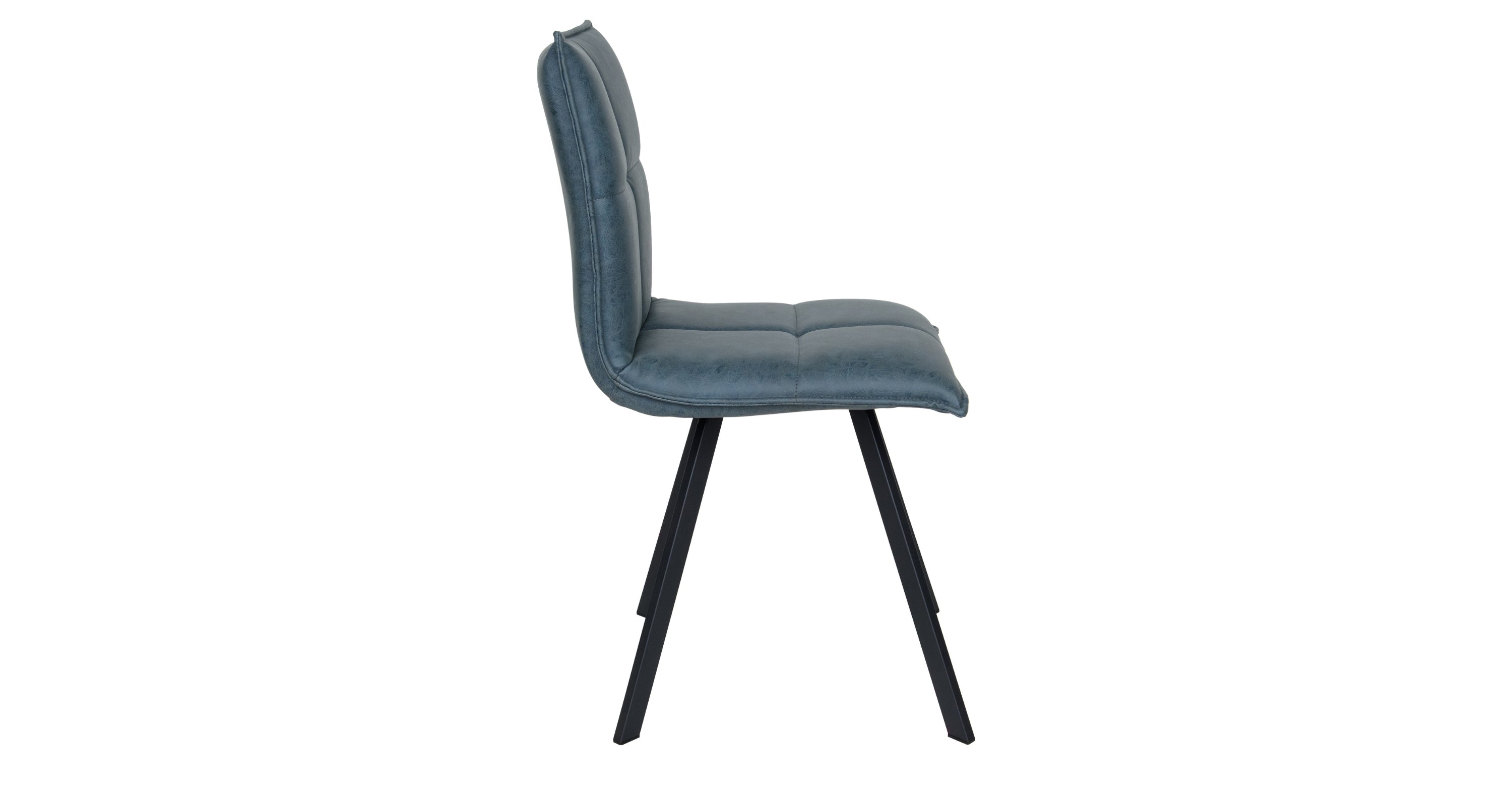 Wesley Leather Dining Chair With Iron Legs