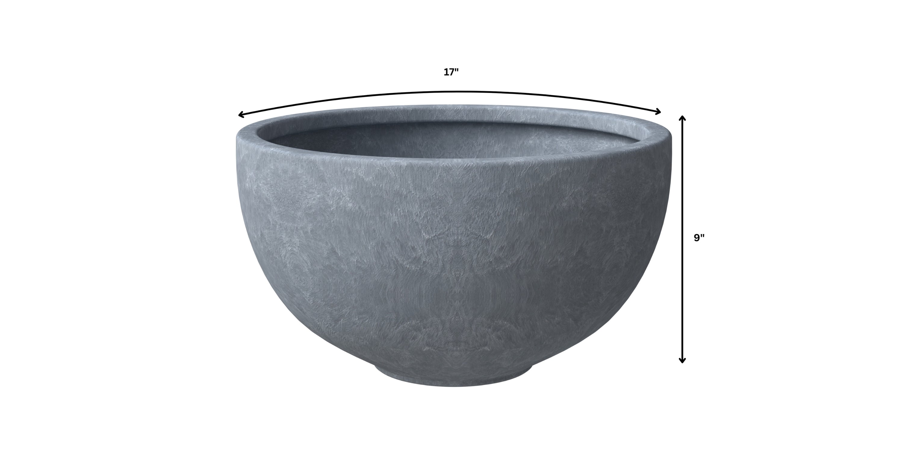 Iris Modern Round Planter Pot in Fiberstone and Clay Weather Resistant Design