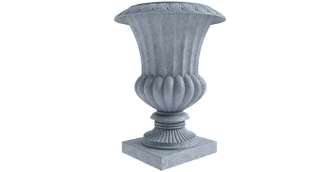 Lotus Fiberstone and Clay Urn Planter Pot Indoor Outdoor with Drainage Holes