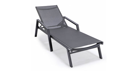 Marlin Aluminum Outdoor Chaise Lounge Chair with Sling Fabric Seat