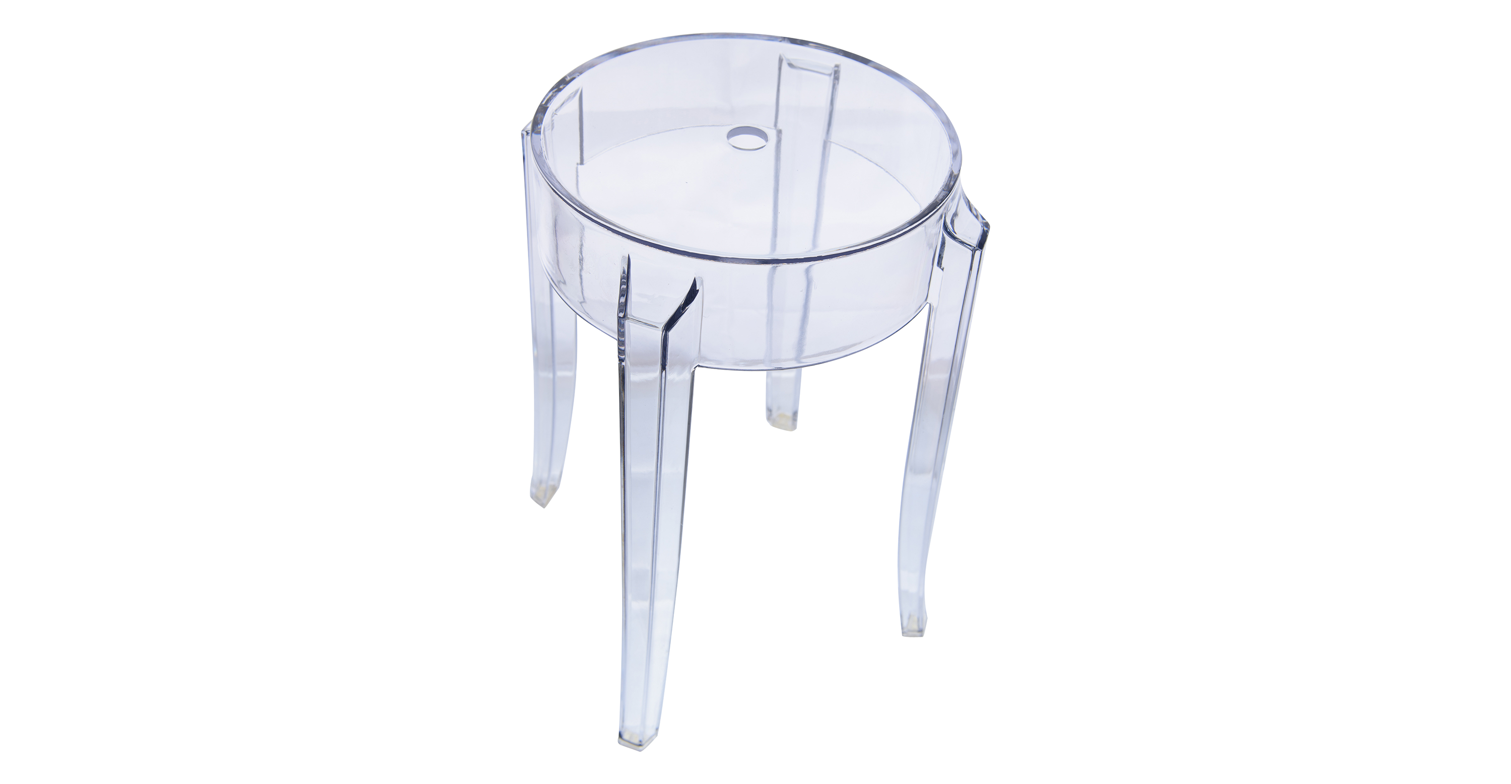 Averill Modern Plastic Dining Stool with Sturdy Seat and Legs Set of 2