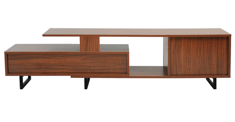 Avery Mid-Century Modern TV Stand with MDF Cabinet and Powder Coated Steel Legs