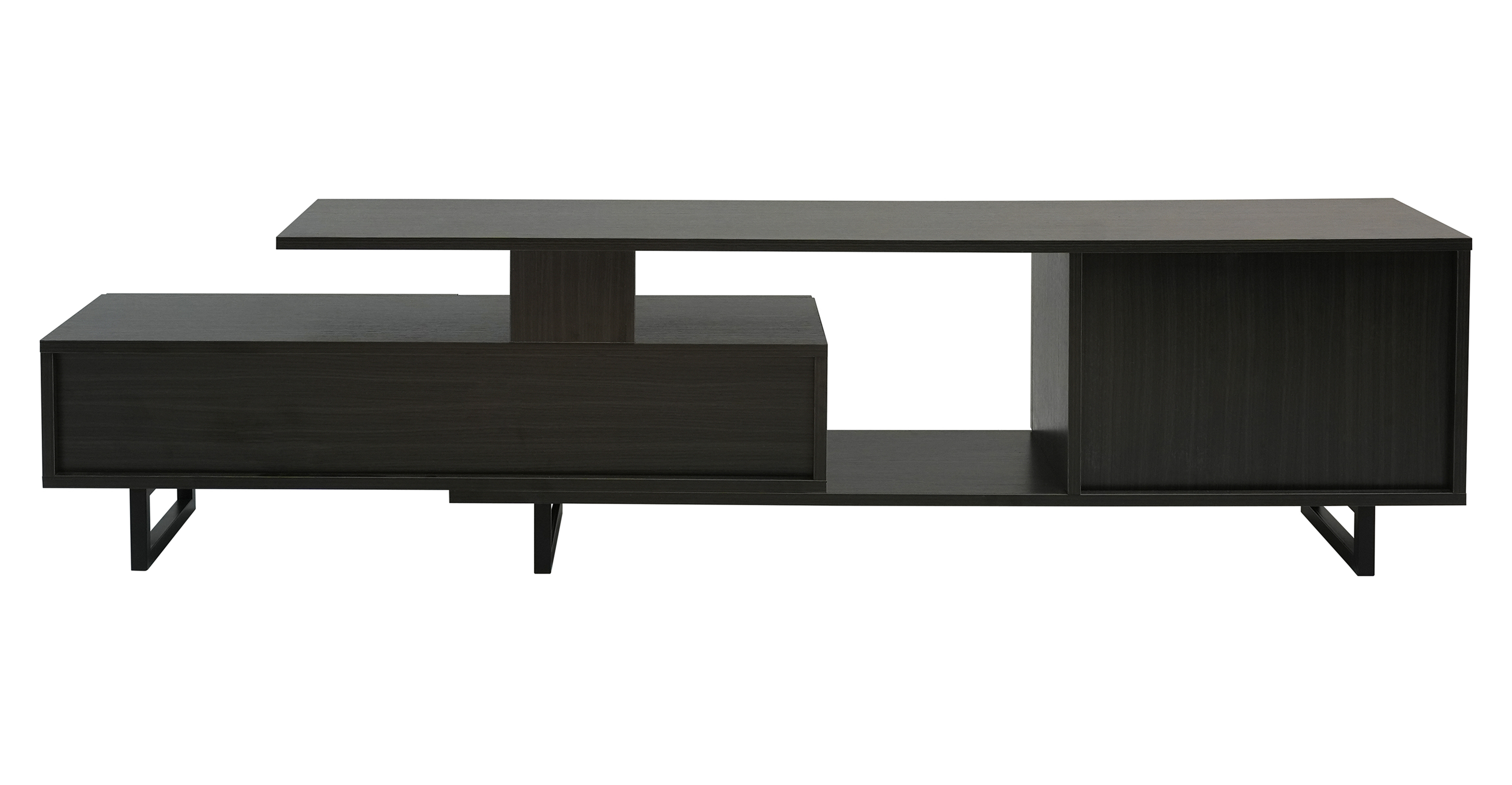 Avery Mid-Century Modern TV Stand with MDF Cabinet and Powder Coated Steel Legs