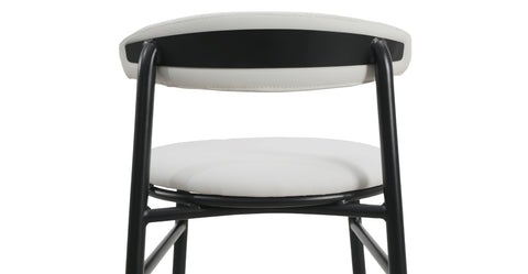 Lume Series Modern Bar Stool Upholstered in Leather for Dining Room and Kitchen