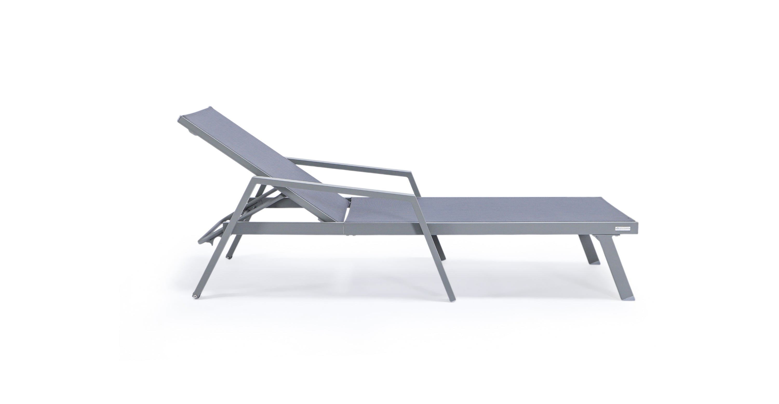 Marlin Aluminum Outdoor Chaise Lounge Chair with Sling Fabric Seat