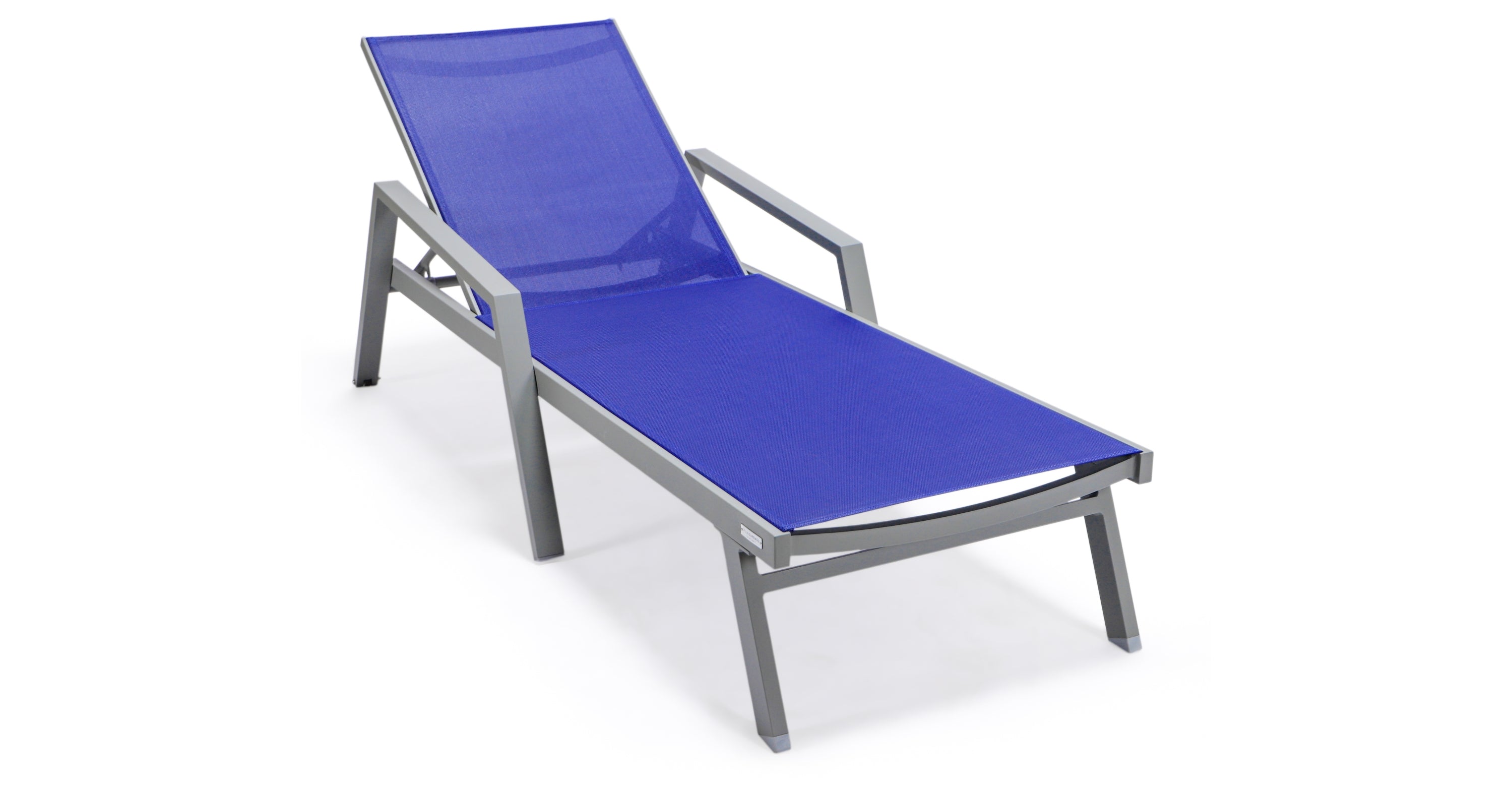 Marlin Aluminum Outdoor Chaise Lounge Chair with Sling Fabric Seat