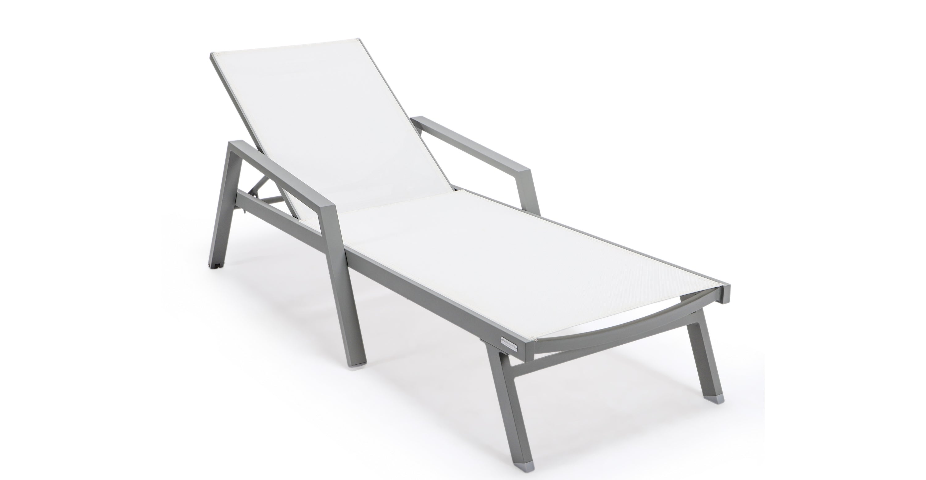 Marlin Aluminum Outdoor Chaise Lounge Chair with Sling Fabric Seat