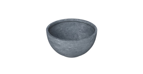 Grove Modern Fiberstone Round Planter Weather Resistant Design Plant Pot