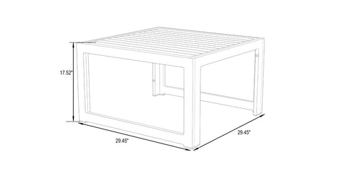 Chelsea Aluminum Patio Coffee Table