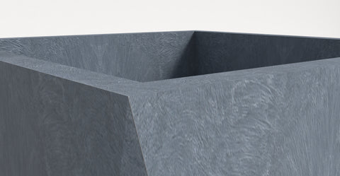 Aloe Tapered Square Fiberstone And MGO Clay Planter For Indoor And Outdoor