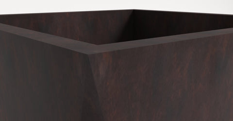 Aloe Tapered Square Fiberstone And MGO Clay Planter For Indoor And Outdoor