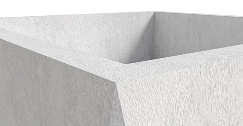 Aloe 3-Piece Modern Fiberstone and MGO Clay Square Planter Set for Indoor and Outdoor