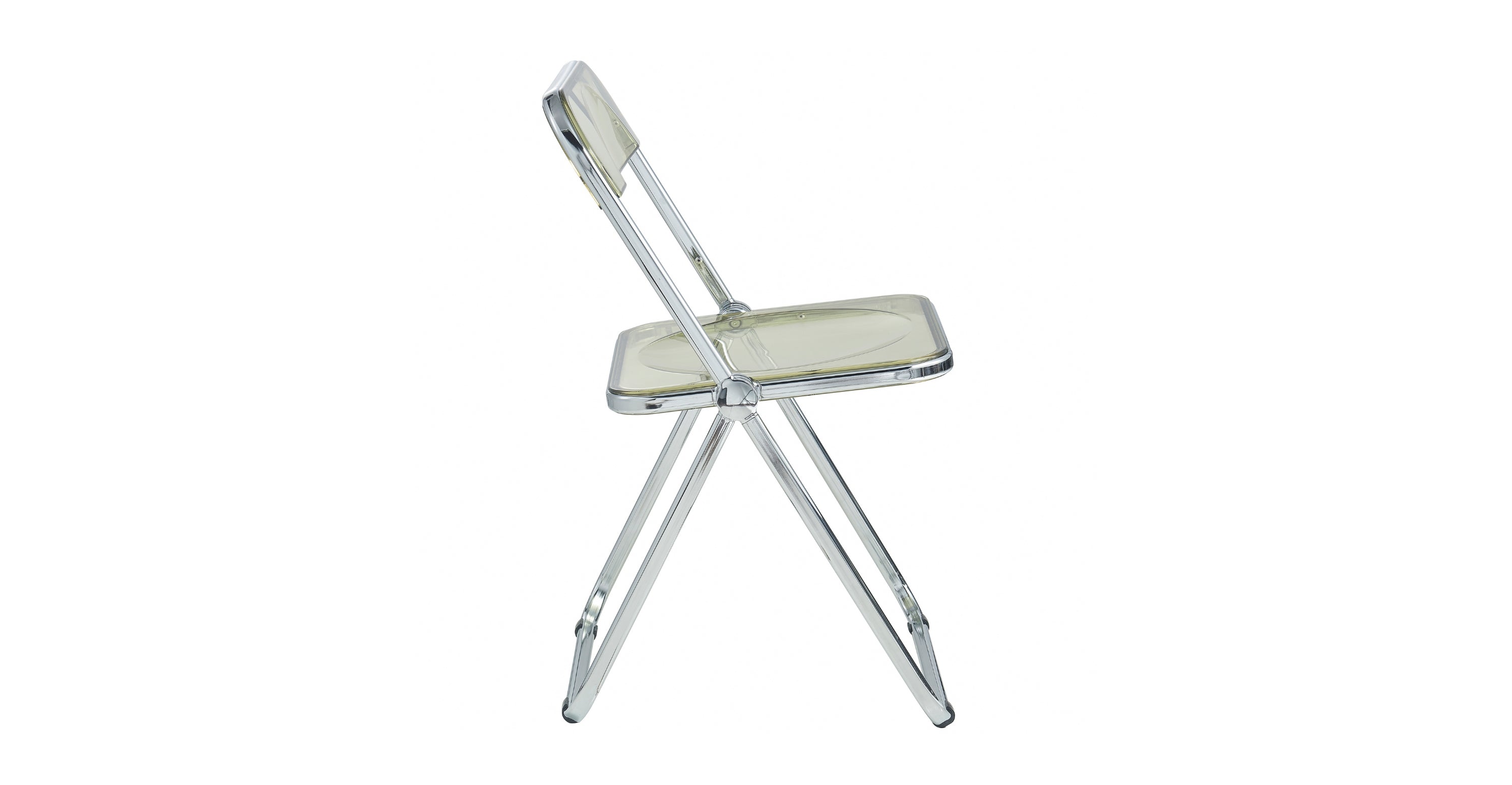 Lawrence Acrylic Folding Chair With Metal Frame