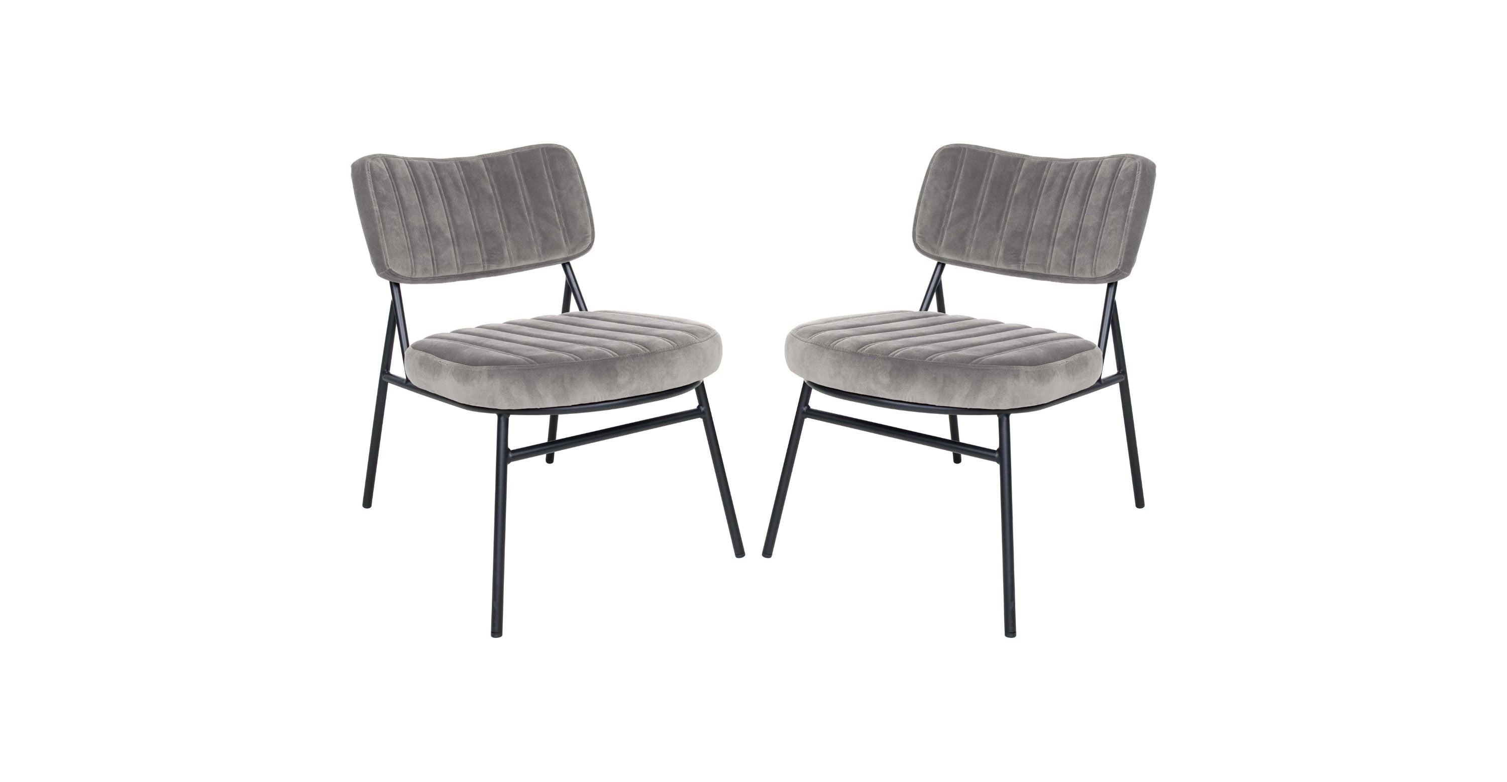 Marilane Velvet Accent Chair With Metal Frame Set of 2