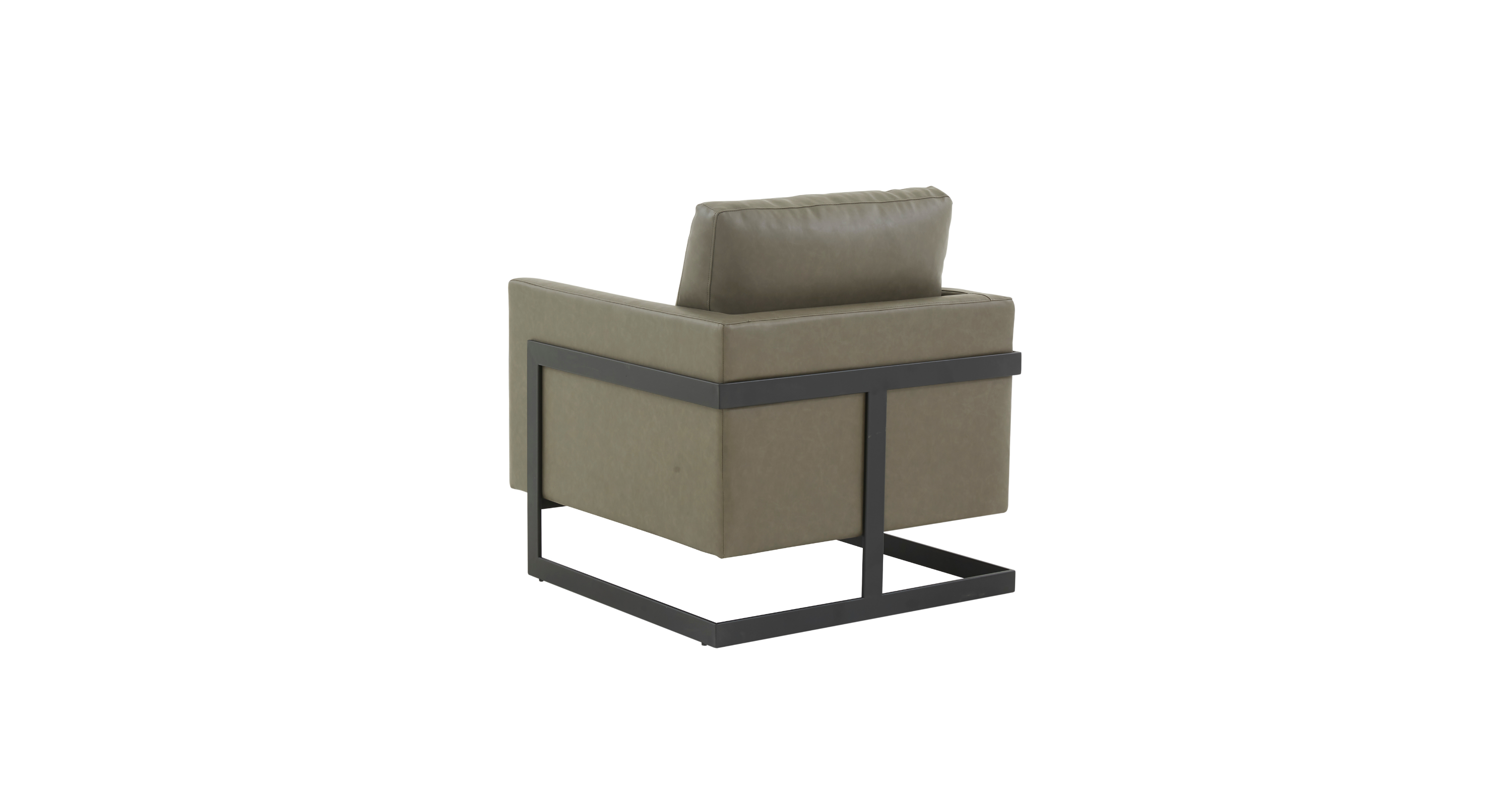 Lincoln Modern Upholstered Accent Armchair With Gold/Black Metal Frame