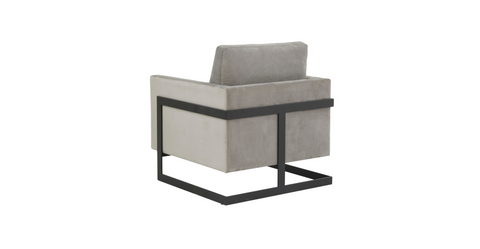 Lincoln Modern Upholstered Accent Armchair With Gold/Black Metal Frame