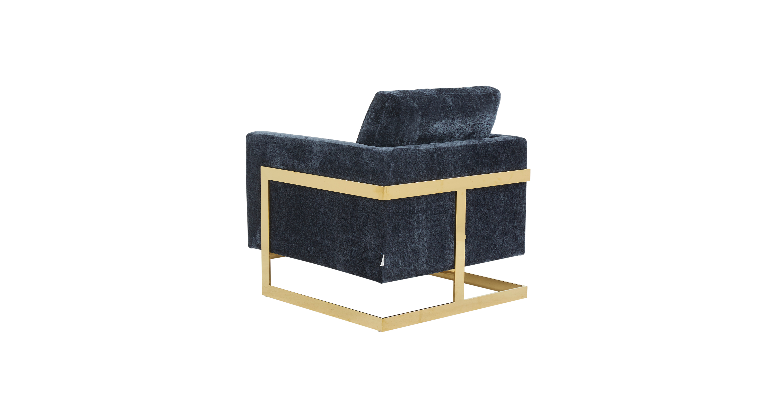 Lincoln Modern Upholstered Accent Armchair With Gold/Black Metal Frame