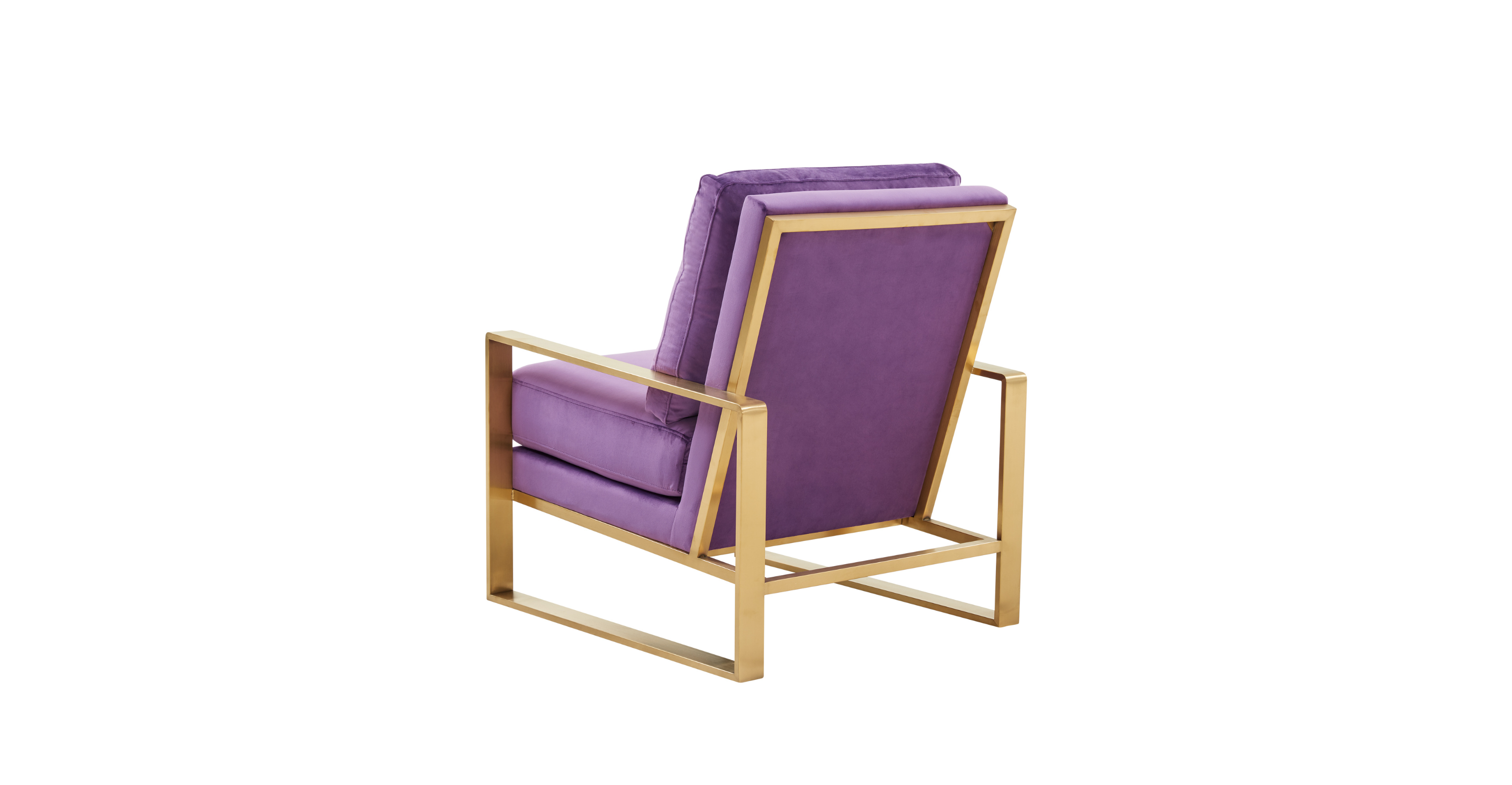 Jefferson Accent Armchair with Upholstered and Gold/Silver Metal Frame