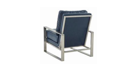 Jefferson Accent Armchair with Upholstered and Gold/Silver Metal Frame