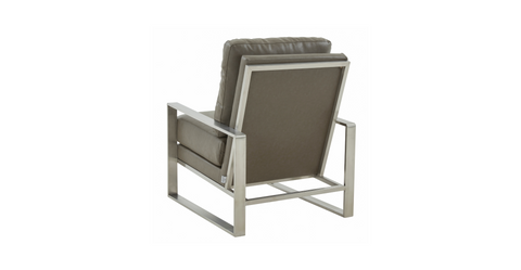 Jefferson Accent Armchair with Upholstered and Gold/Silver Metal Frame