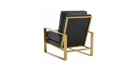 Jefferson Accent Armchair with Upholstered and Gold/Silver Metal Frame