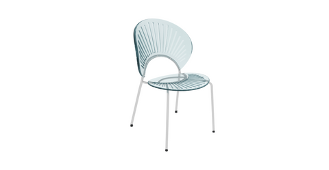 Opulent Modern Plastic Dining Chair in Chrome Metal Legs