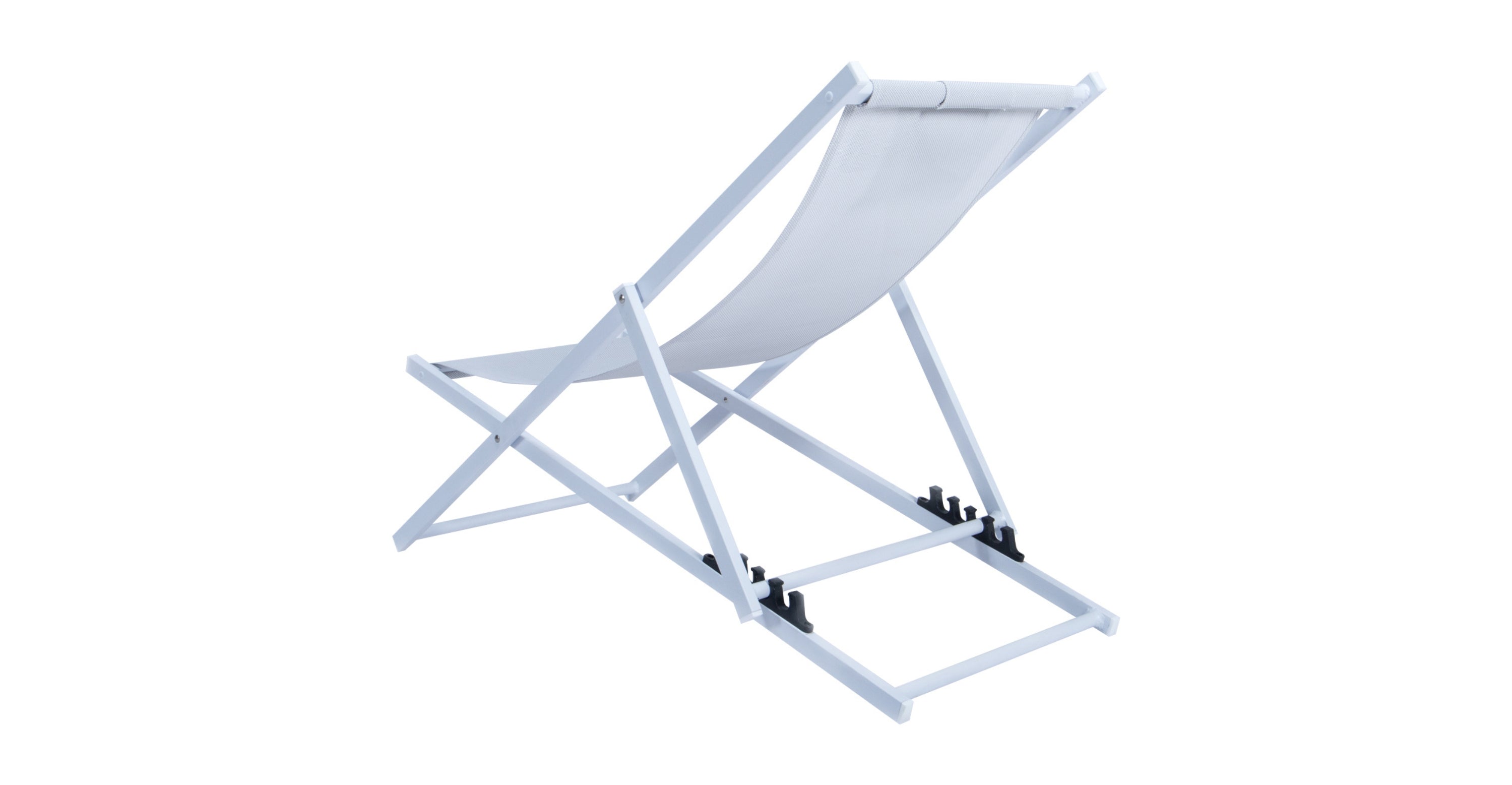 Sunset Outdoor Sling Lounge Chair With Headrest Cushion