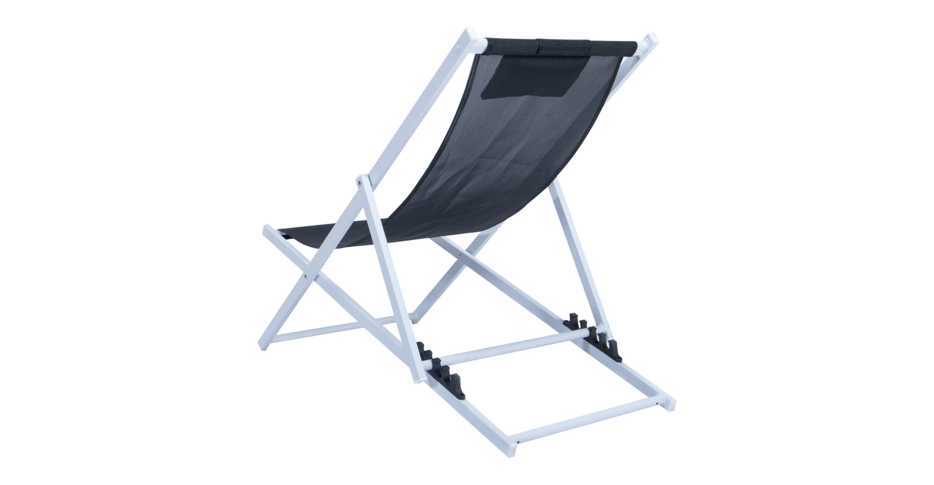 Sunset Outdoor Sling Lounge Chair With Headrest Cushion