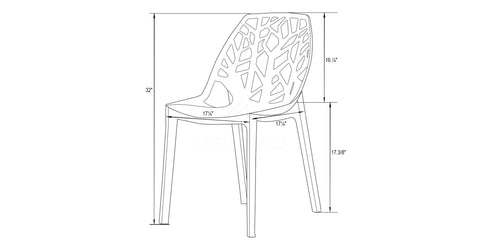 Cornelia Modern ABS Plastic Dining Side Chair