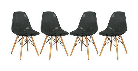 Dover Modern Dining Chair  Molded Side Chair Set of 4