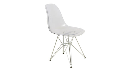 Dover and Cresco Modern Dining Chair Molded Side Chair with Base