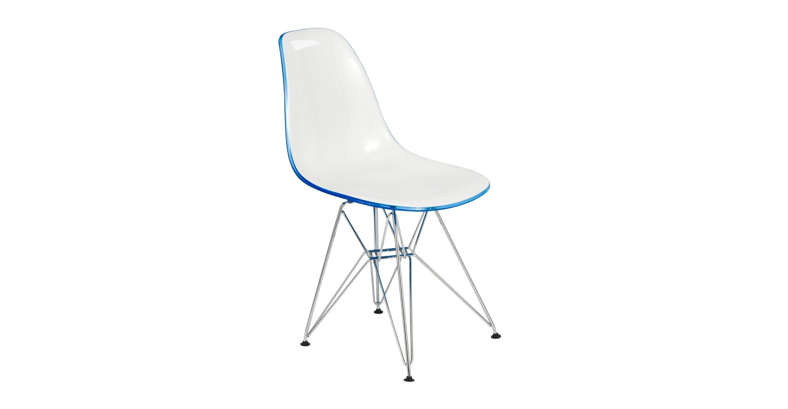 Dover and Cresco Modern Dining Chair Molded Side Chair with Base