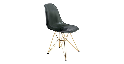 Dover and Cresco Modern Dining Chair Molded Side Chair with Base