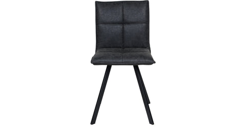 Wesley Leather Dining Chair With Iron Legs