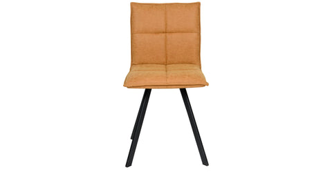 Wesley Leather Dining Chair With Iron Legs