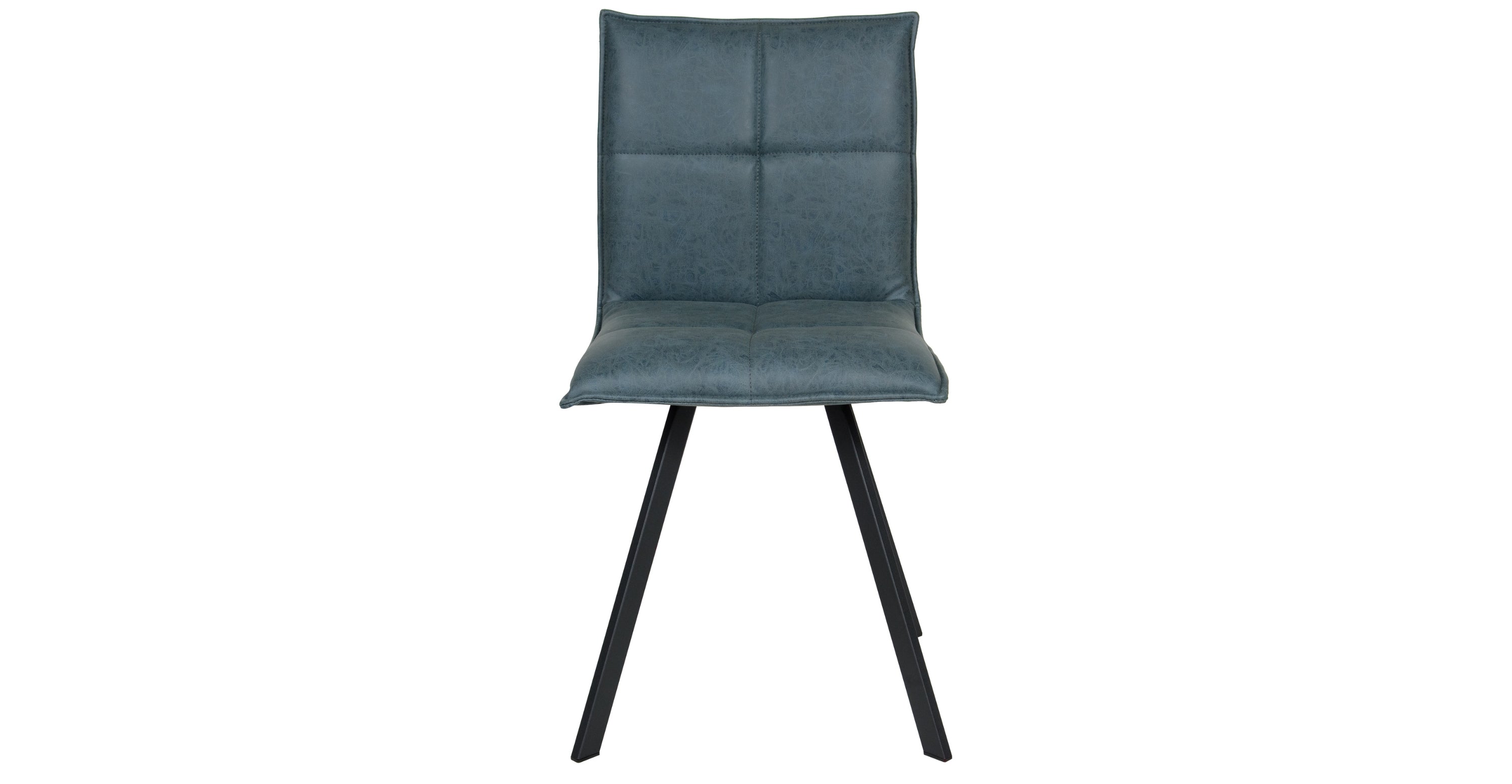 Wesley Leather Dining Chair With Iron Legs