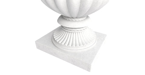 Lotus Fiberstone and Clay Urn Planter Pot Indoor Outdoor with Drainage Holes