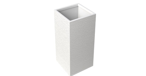 Basalt Fiberstone and MgO Clay Modern Tall Square Planter Pot for Indoor and Outdoor